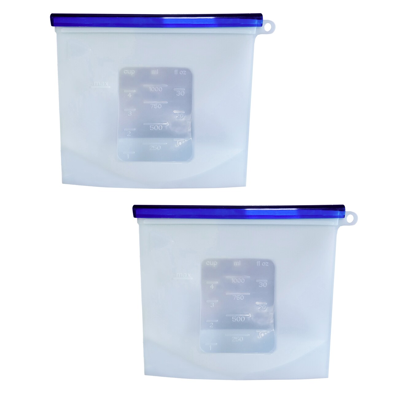 7Penn Silicone Food Storage Bag 1000mL - 2pk 7.75 x 4in Reusable Food Bags
